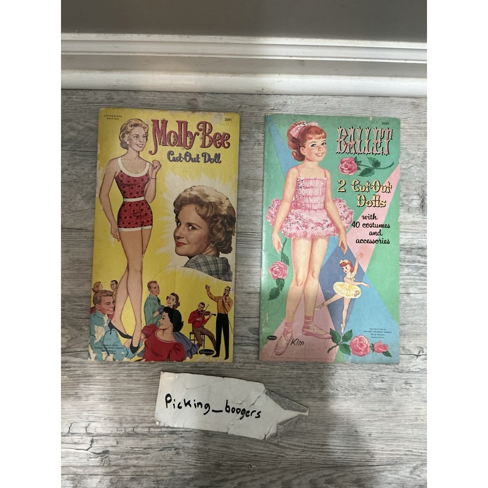VTG Paper Dolls 1960s Molly Bee & Ballet Kim Pam Whitman Original Unused Uncut